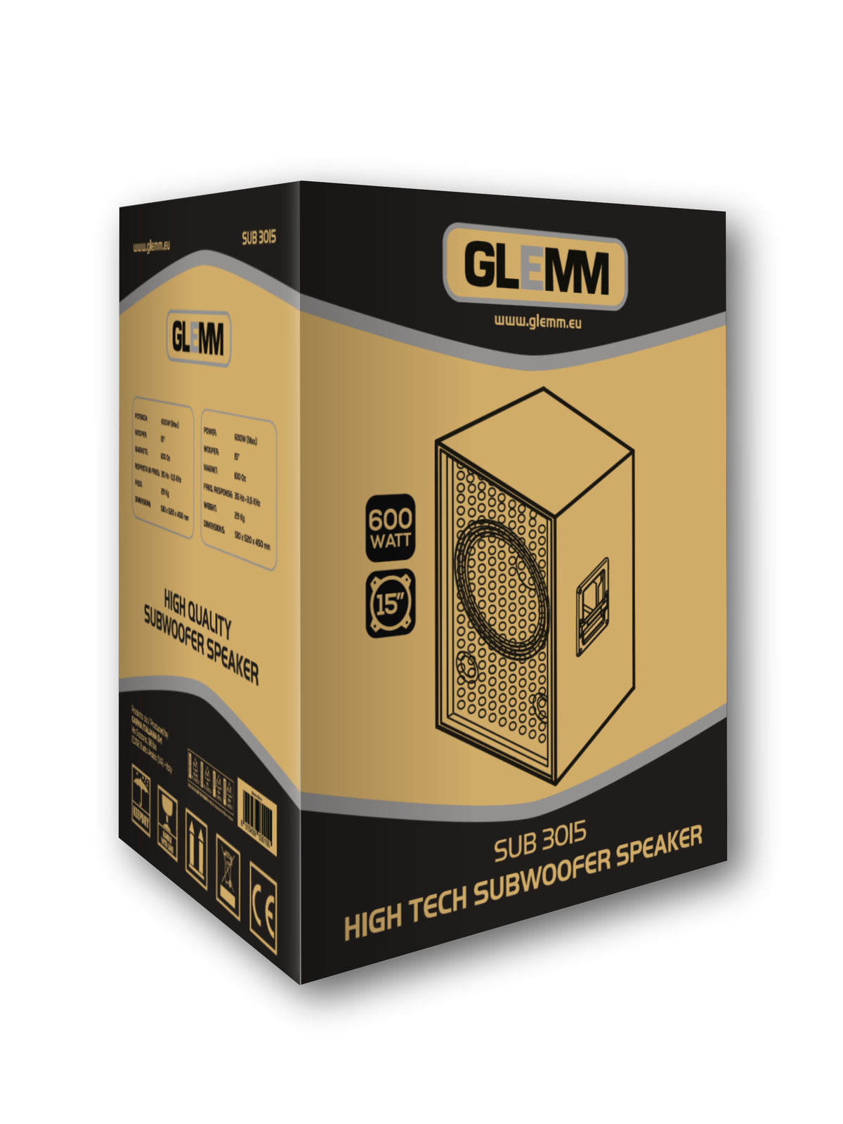 GLEMM SUB 3015 – subwoofer